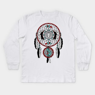 Kokopelli Dreamcatcher Kids Long Sleeve T-Shirt